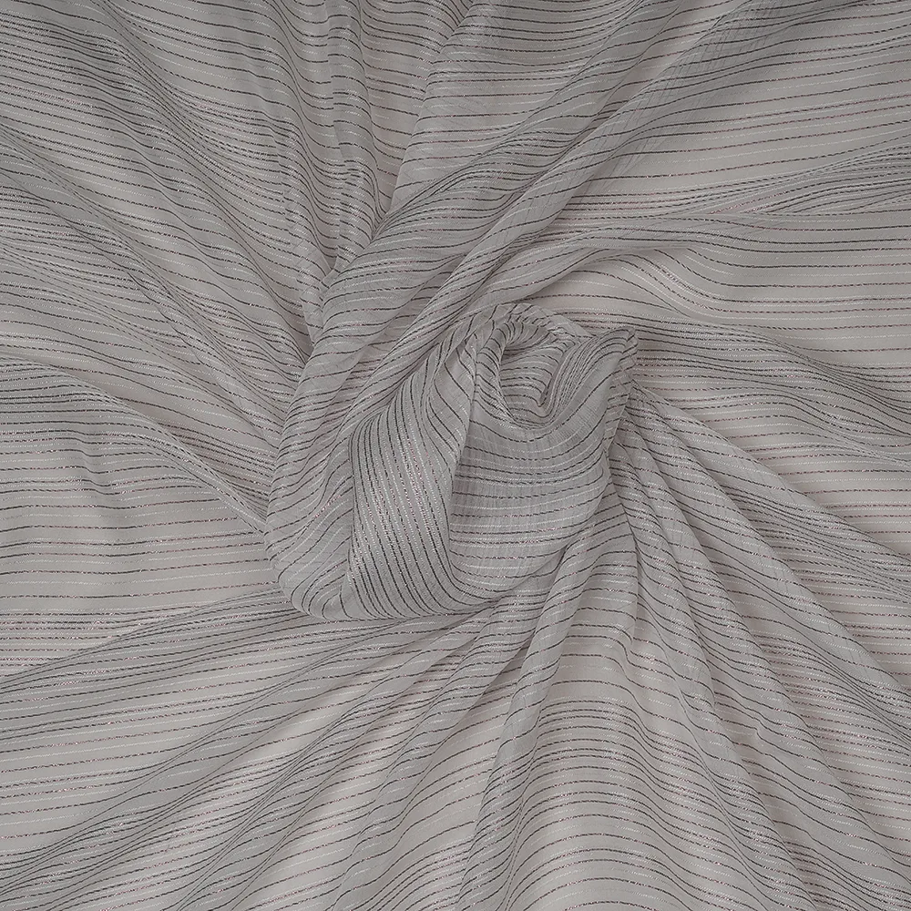 GEORGETTE LUREX STRIPES