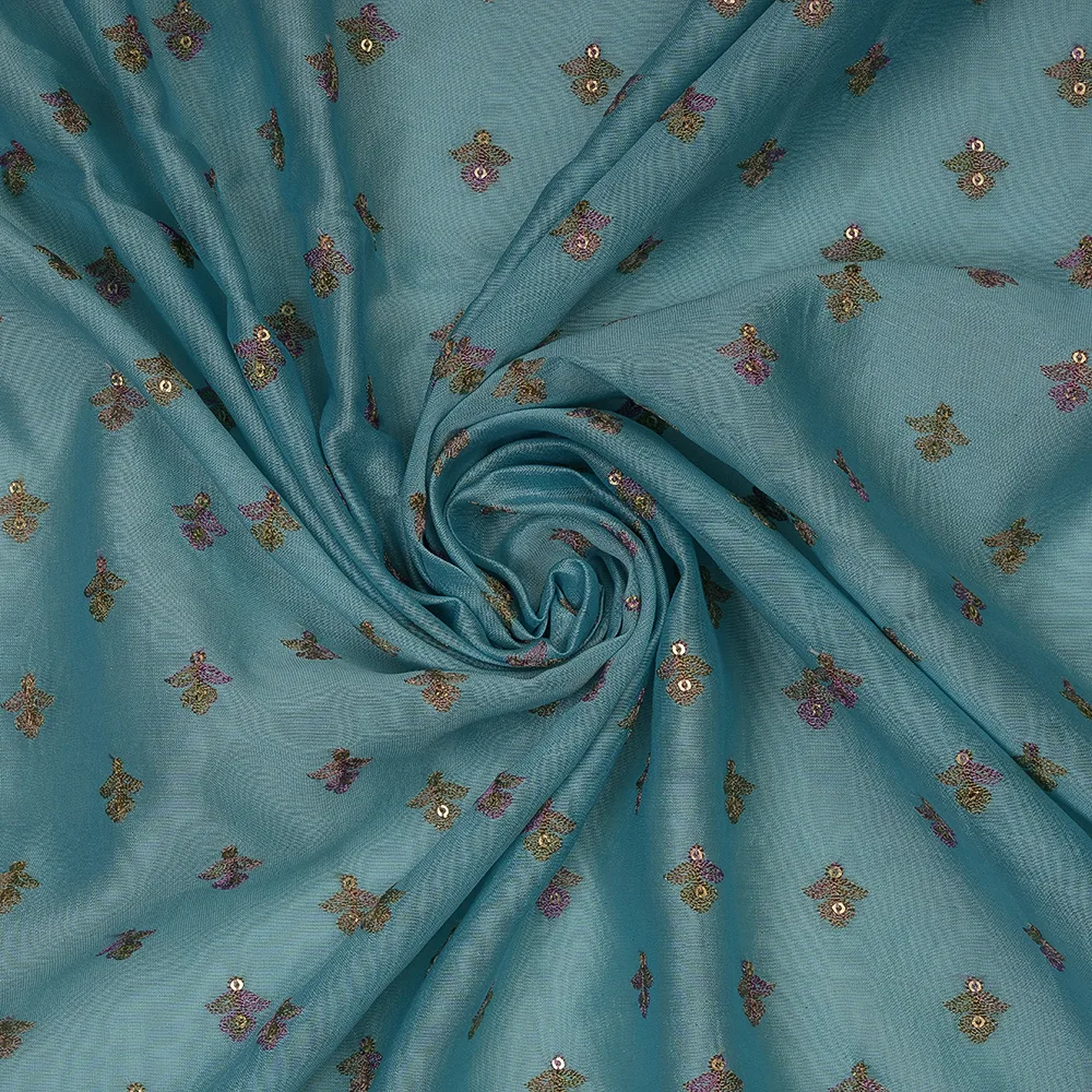 SILK CHANDERI EMBROIDERY