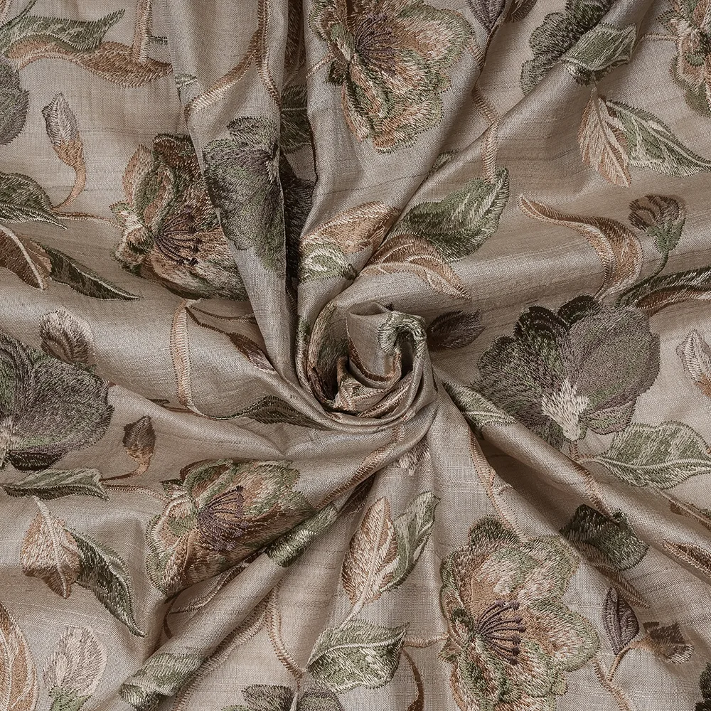 Tussar Desi Plain - Embroidery