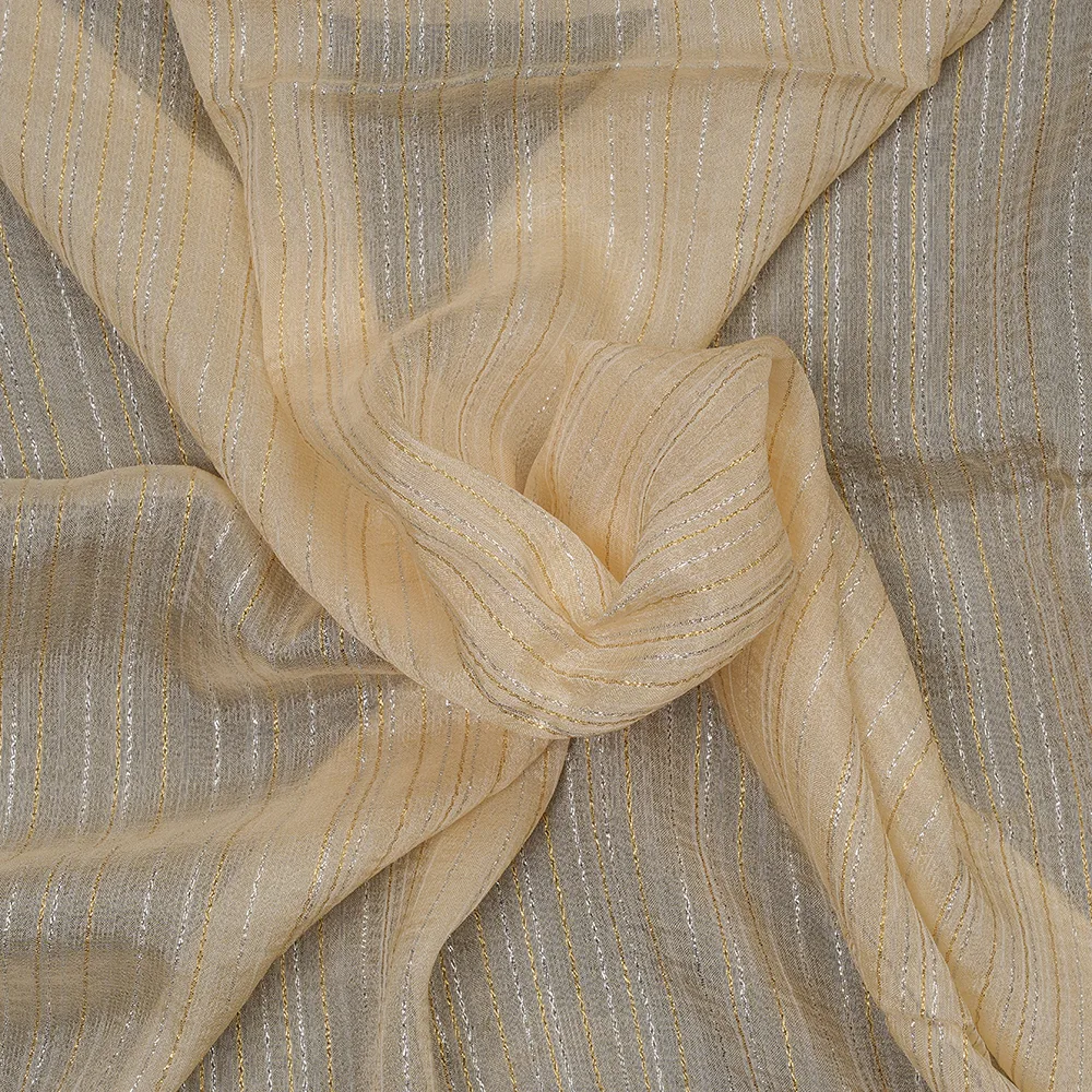 Georgette Lurex Stripes - Warp