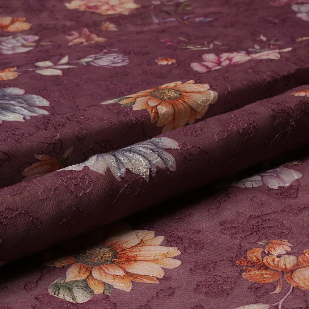 SILK CHANDERI EMBR. DIG. PRINT MRP