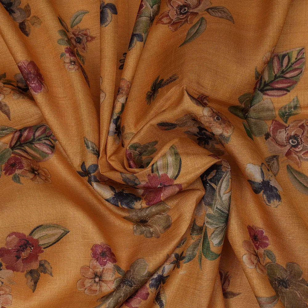 Tussar Desi Plain - Digital Print