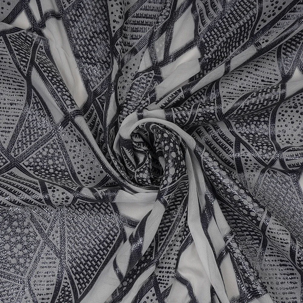 Georgette Lurex Jacquard