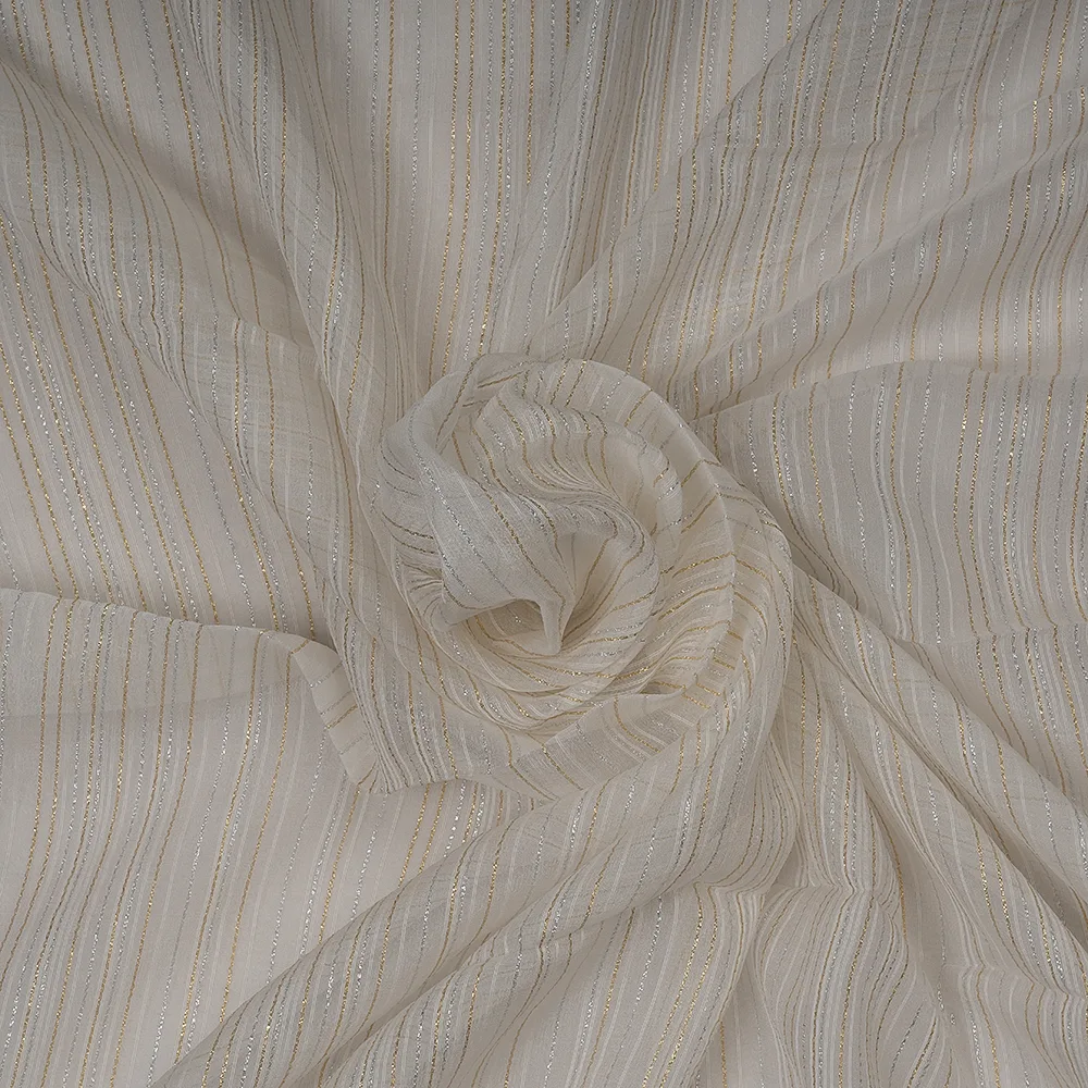 GEORGETTE LUREX STRIPES