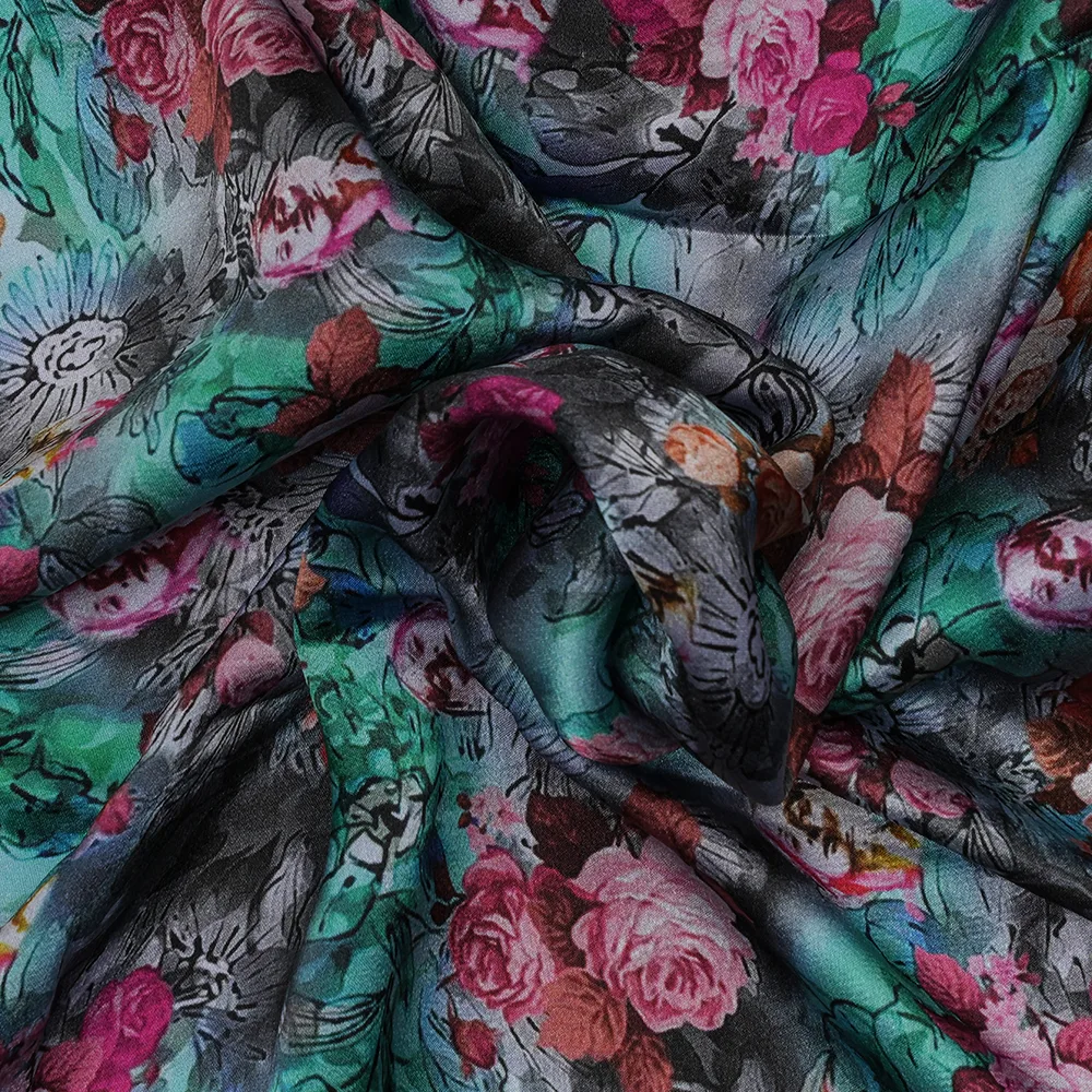 Satin Crepe Plain 60 Grams - Printed