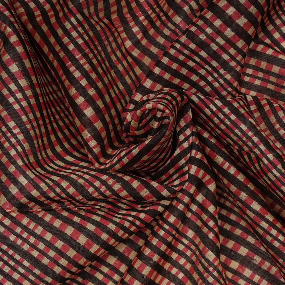 SILK CHANDERI - BLOCK PRINT