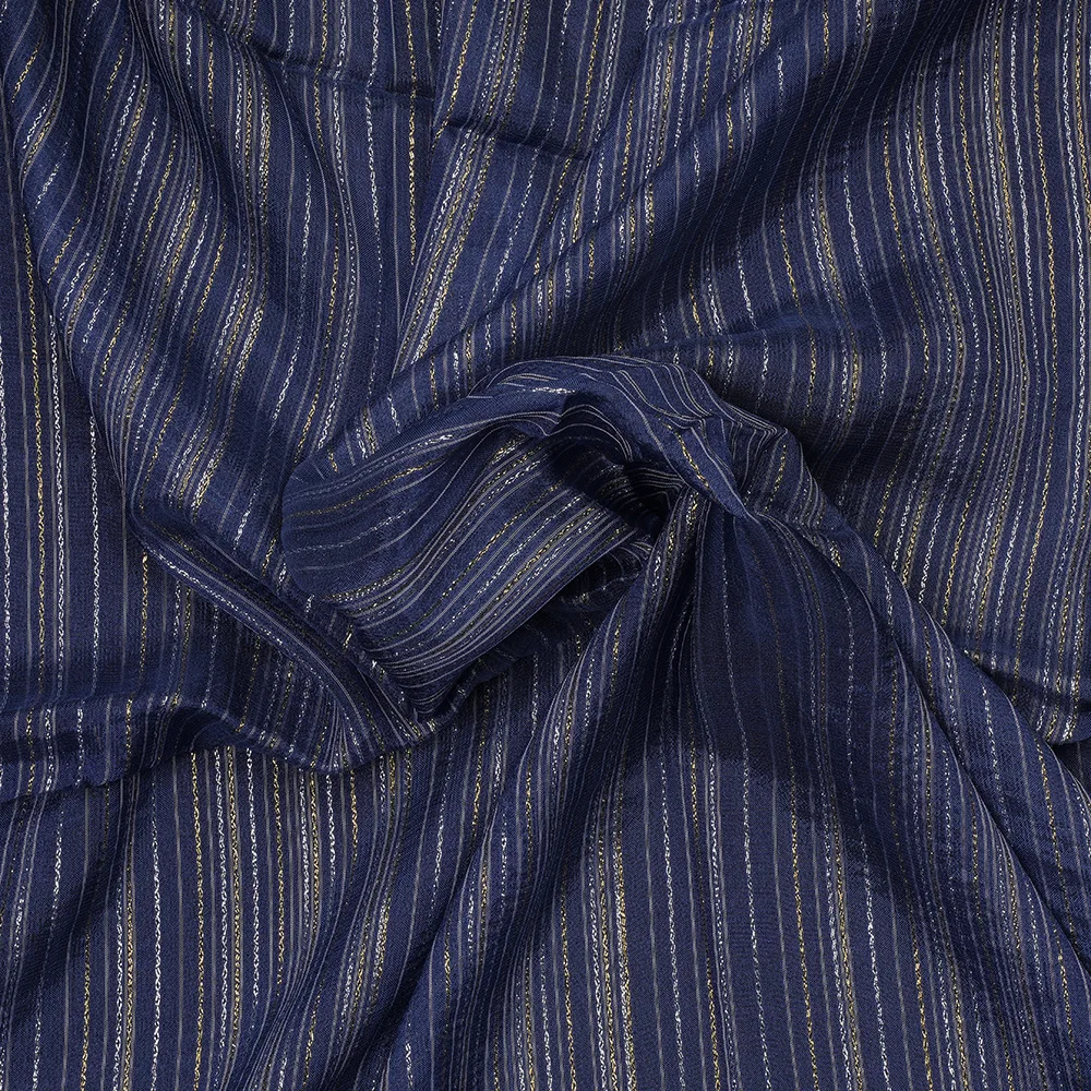 Georgette Lurex Stripes - Warp