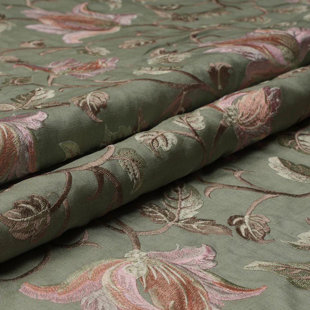 Tussar Desi Plain - Embroidery