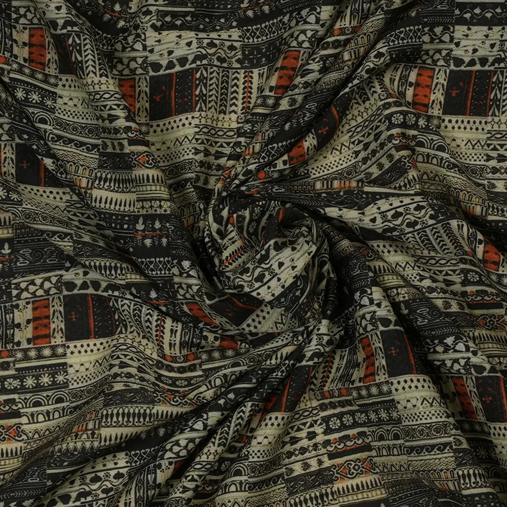 Silk Cotton Chanderi - Digital Print