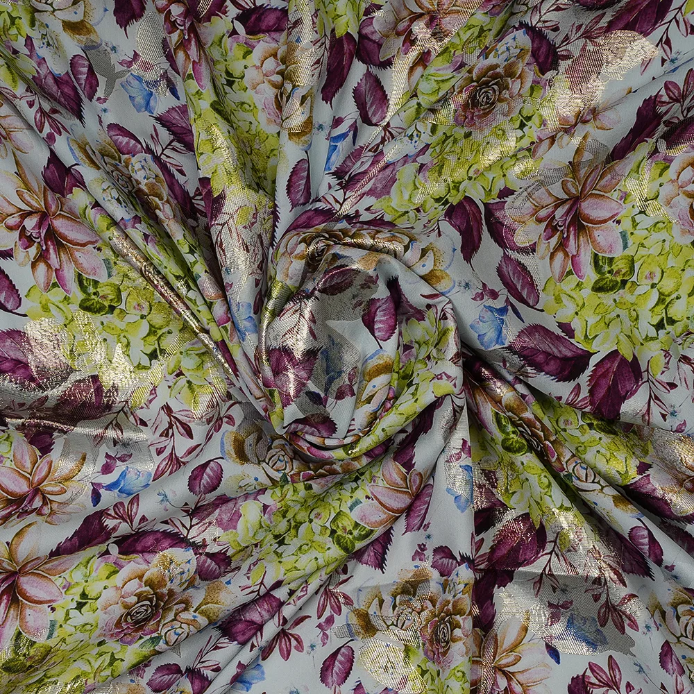 Satin Crepe Lurex Jacquard