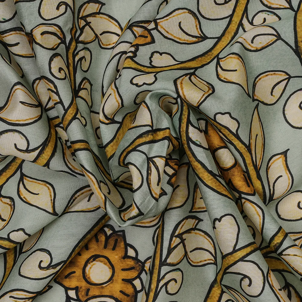 Silk Cotton Chanderi - Digital Print