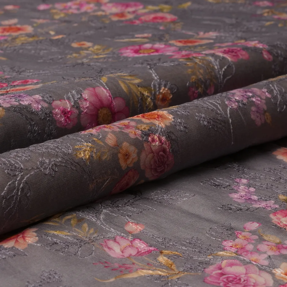 SILK CHANDERI EMBR. DIG. PRINT MRP