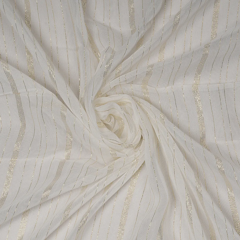 VISCOSE GEORGETTE LUREX STRIPES