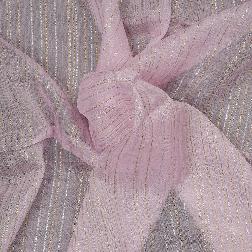 Georgette Lurex Stripes - Warp